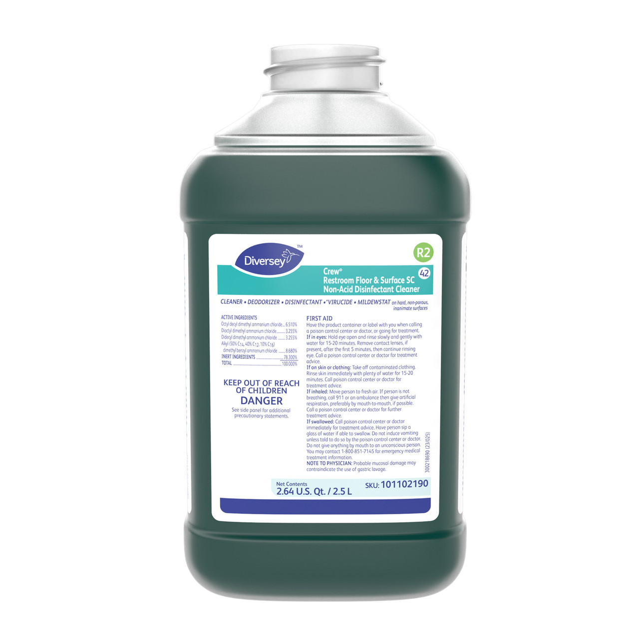 Crew® J-Fill SC Fresh Scent Restroom Cleaner One-Step Disinfectant 2.5 L Multi Surface Liquid Concentrate Non-Acid 2/Case