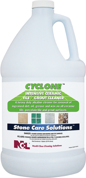 CYCLONE Citrus Scent Tile & Grout Cleaner 1 GAL Heavy Duty Alkaline Concentrate 4/Case