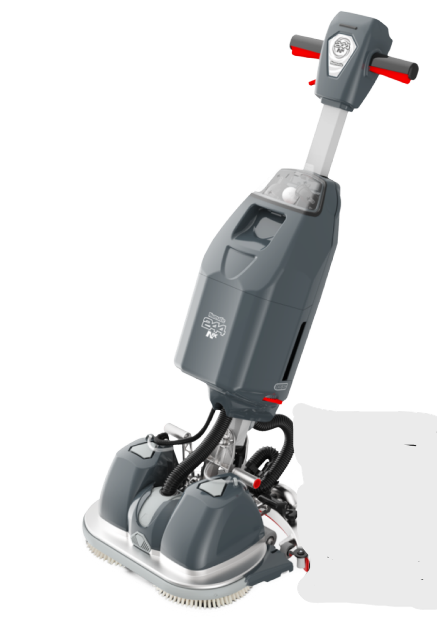 Floor Scrubber 1 GAL 18IN Compact Lithium-Ion Battery 2 Brushes 1/Each