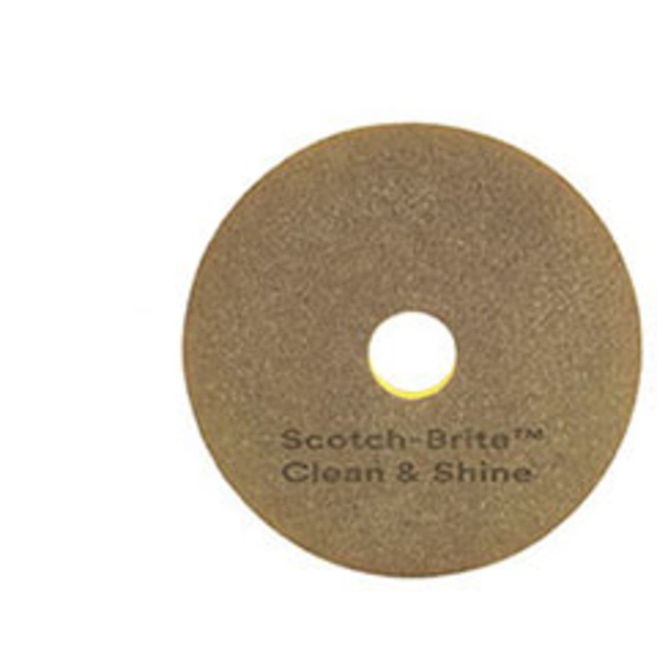 3M™ Scotch-Brite™ Clean & Shine Cleaning Pad 12X1 IN Brown Non-Woven Polyester Fiber 150-400 RPM Super Fine Grit 5/Case