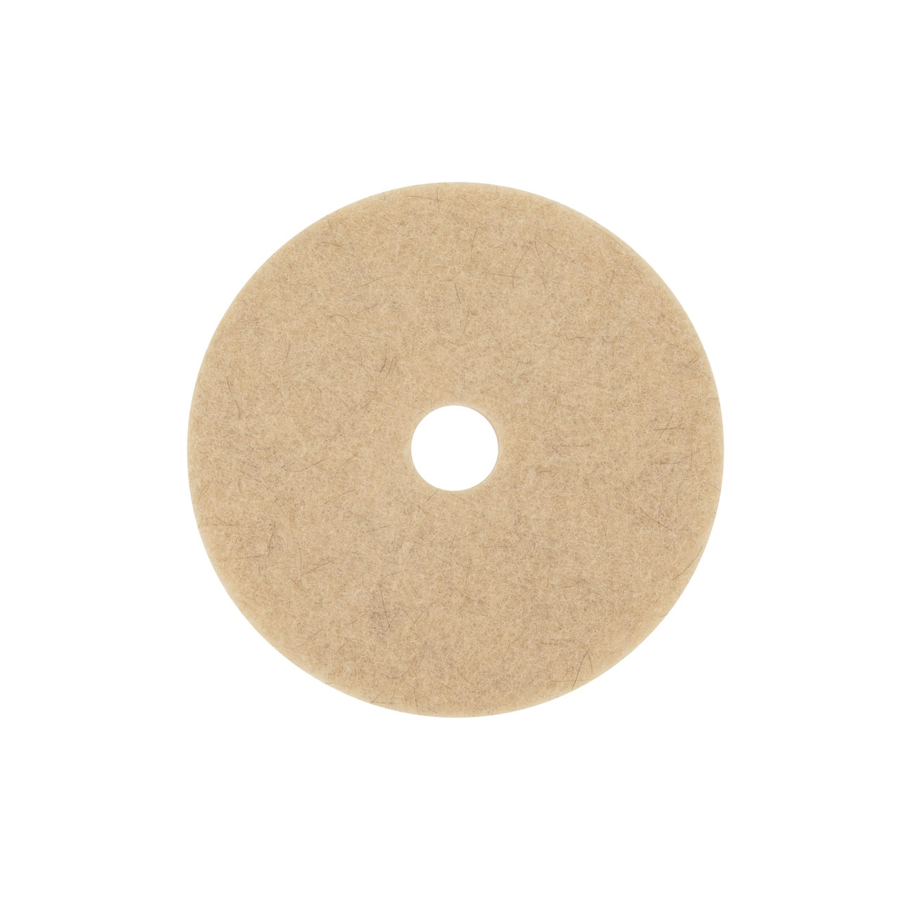 3M™ 3500 Burnishing Pad 19X1 IN Tan Non-Woven Polyester Fiber Natural Fiber 1500-3000 RPM Center Hole 5/Case