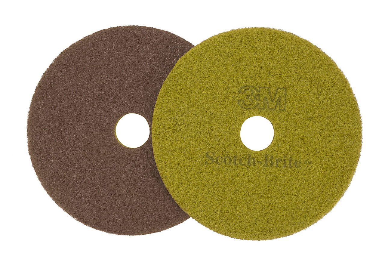 Scotch-Brite™ Diamond Burnishing Pad 20 IN Sienna Non-Woven Polyester Fiber Natural Fiber 5/Case