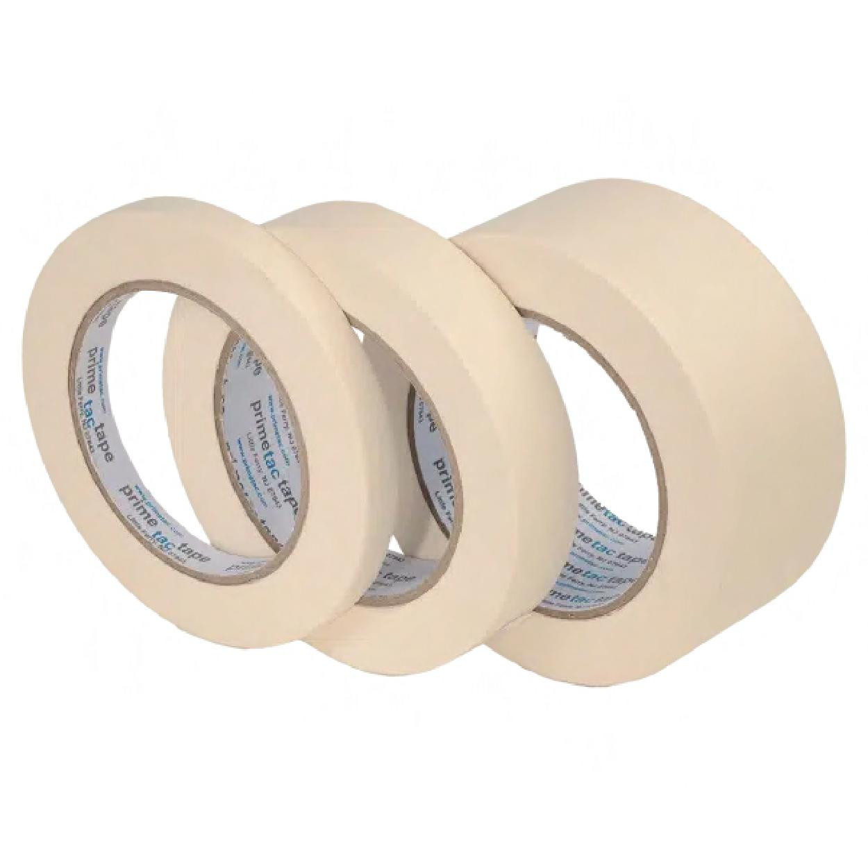Primetac™ 802 Masking Tape 0.5IN X60YD Beige Crepe Paper 4.9MIL 72/Case