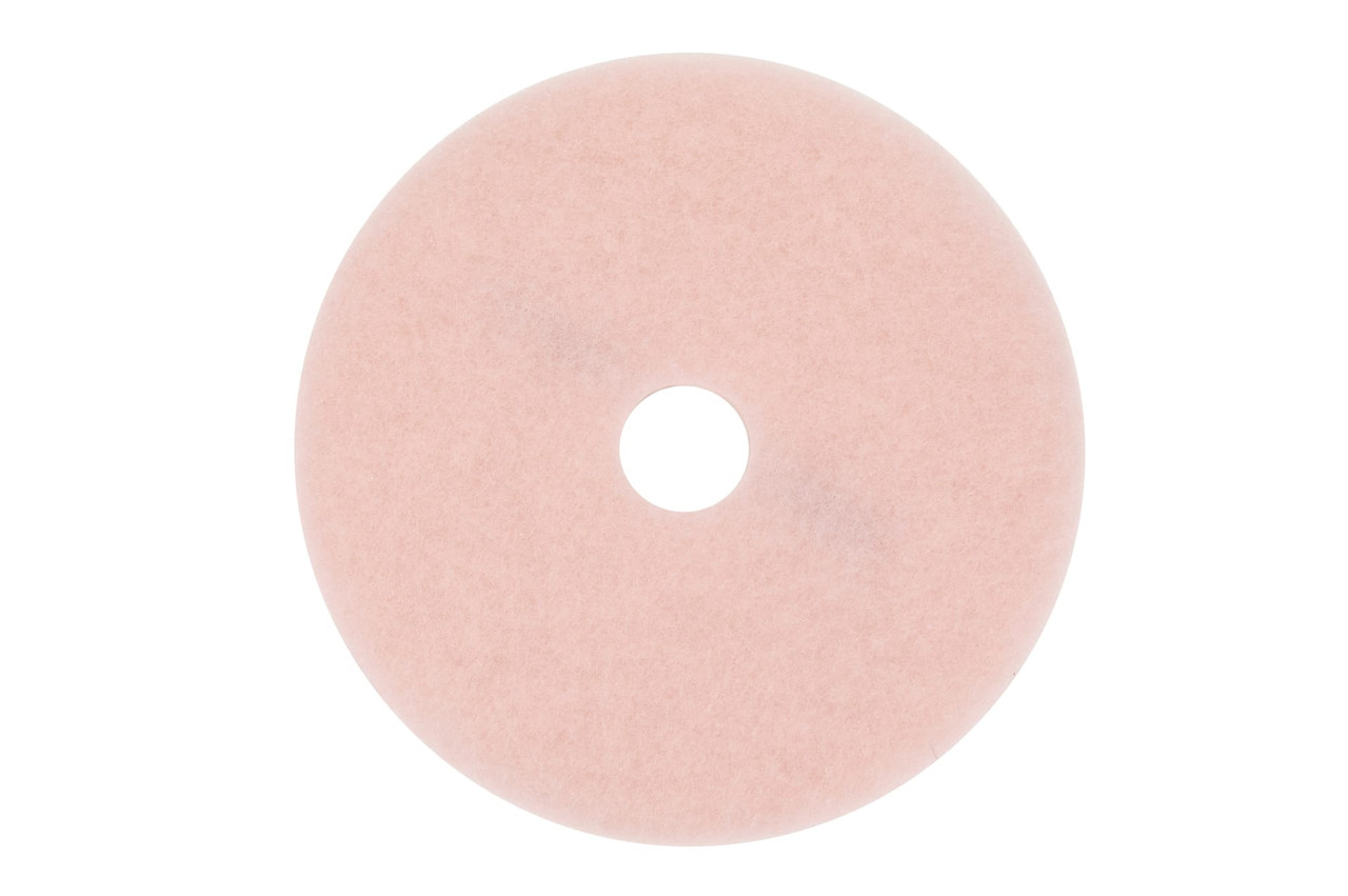 3M™ Scotch-Brite™ Eraser™ 3600 Burnishing Pad 20X1 IN Pink Non-Woven Polyester Fiber 1500-3000 RPM Center Hole 5/Case