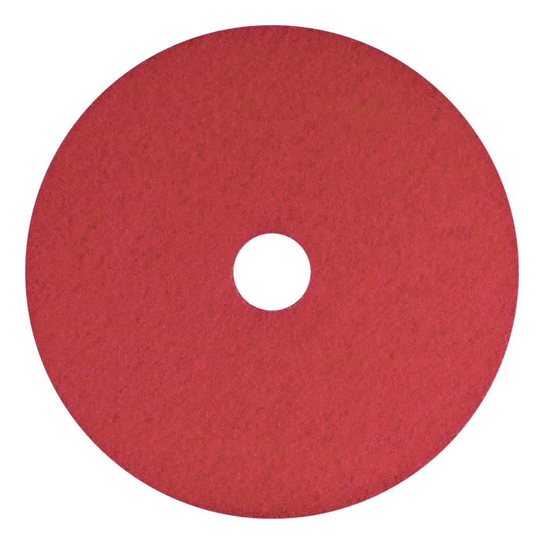 Buffing Pad 13 IN Red Polyester Fiber 5/Case