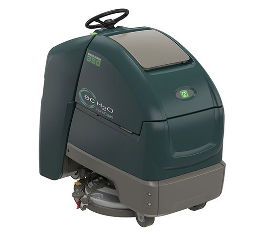 Nobles® Speed Scrub® Floor Scrubber 24IN Stand-On On-Board Charger Pad ec-H2O NanoClean® 240Ah Quiet 1/Each