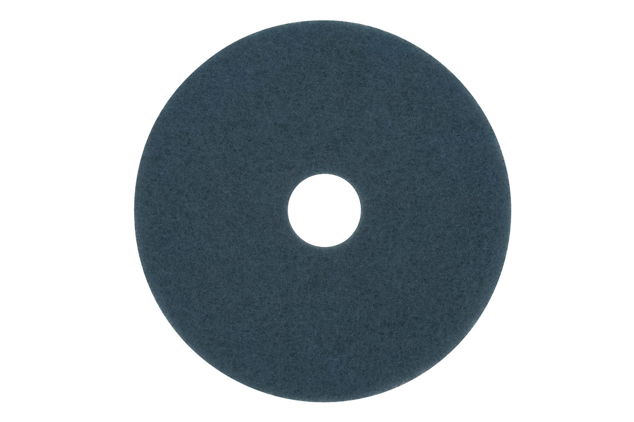 3M™ 5300 Cleaning Pad 12X1 IN Blue Non-Woven Polyester Fiber Nylon Fiber 175-600 RPM Center Hole 5/Case
