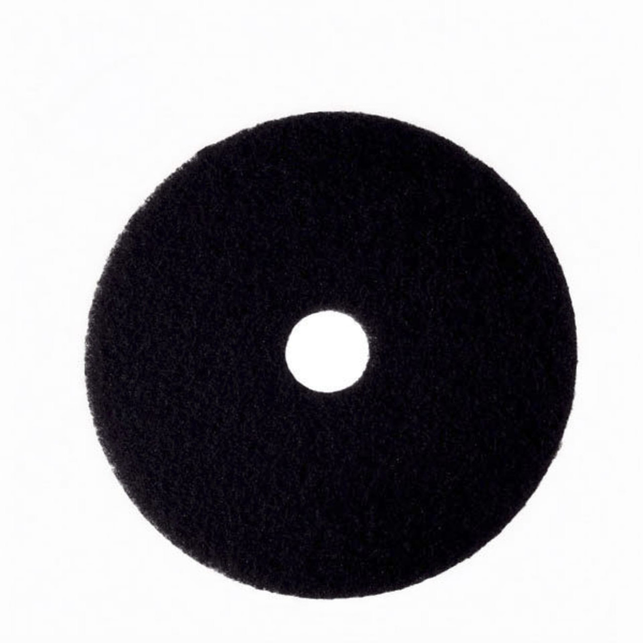3M™ 7200 Stripping Pad 13X1 IN Black Non-Woven Polyester Fiber Nylon Fiber 175-600 RPM Center Hole 5/Case
