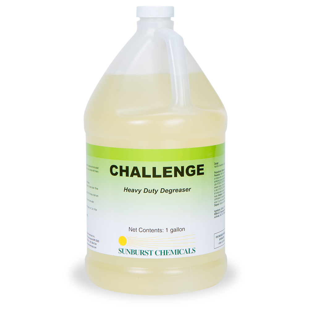 Challenge Degreaser 1 GAL Kitchen Alkaline Concentrated Heavy Duty Liquid 4/Case
