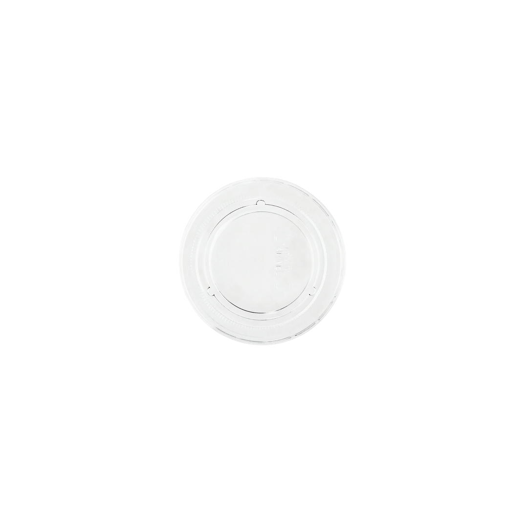 Lid 1 Compartment Plastic Clear Round For 3-4-5.5 OZ Souffle & Portion Cup 2500/Case