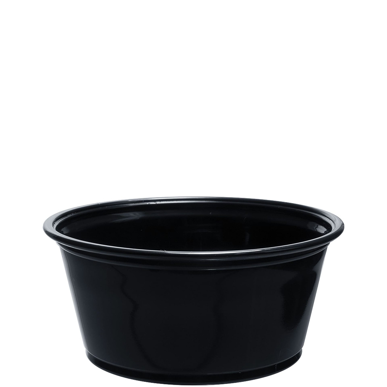 Dart® Conex Complements® Souffle & Portion Cup 3.25 OZ PP Black Round 125 Count/Pack 20 Packs/Case 2500 Count/Case