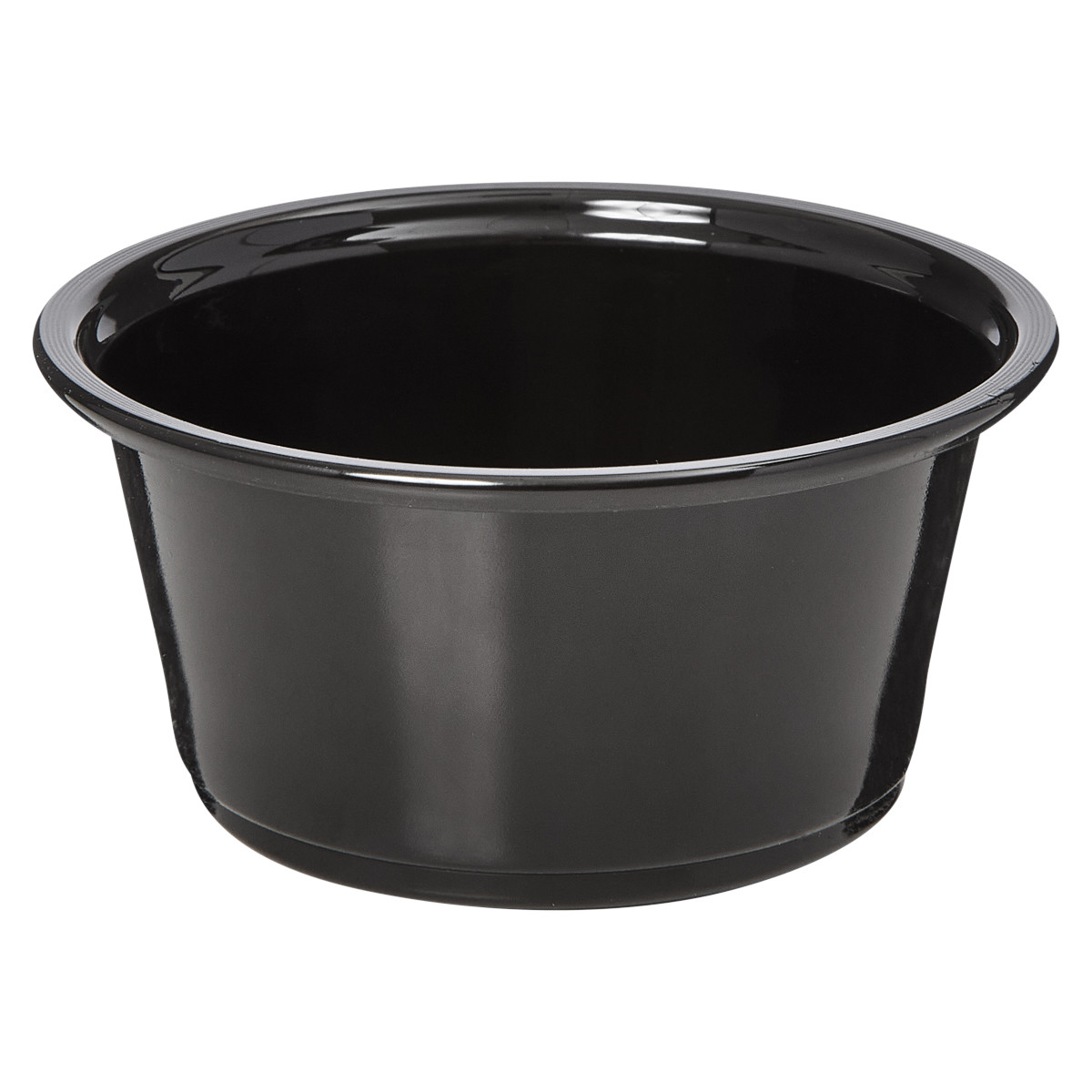 Victoria Bay Souffle & Portion Cup 3.25 OZ PP Black Round 50 Count/Pack 50 Packs/Case 2500 Count/Case