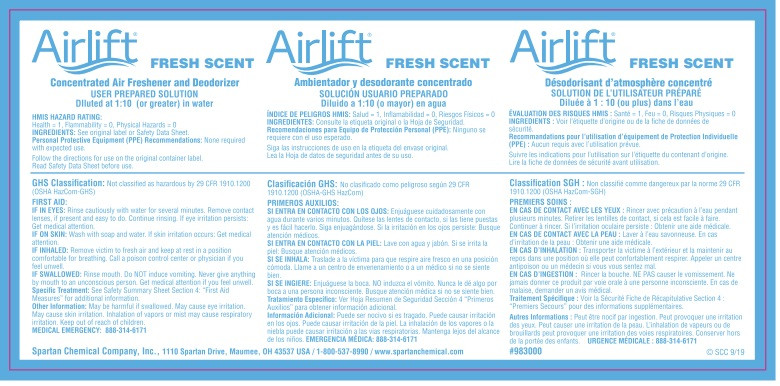 Airlift® Fresh Scent Product Label Paper 1/Each
