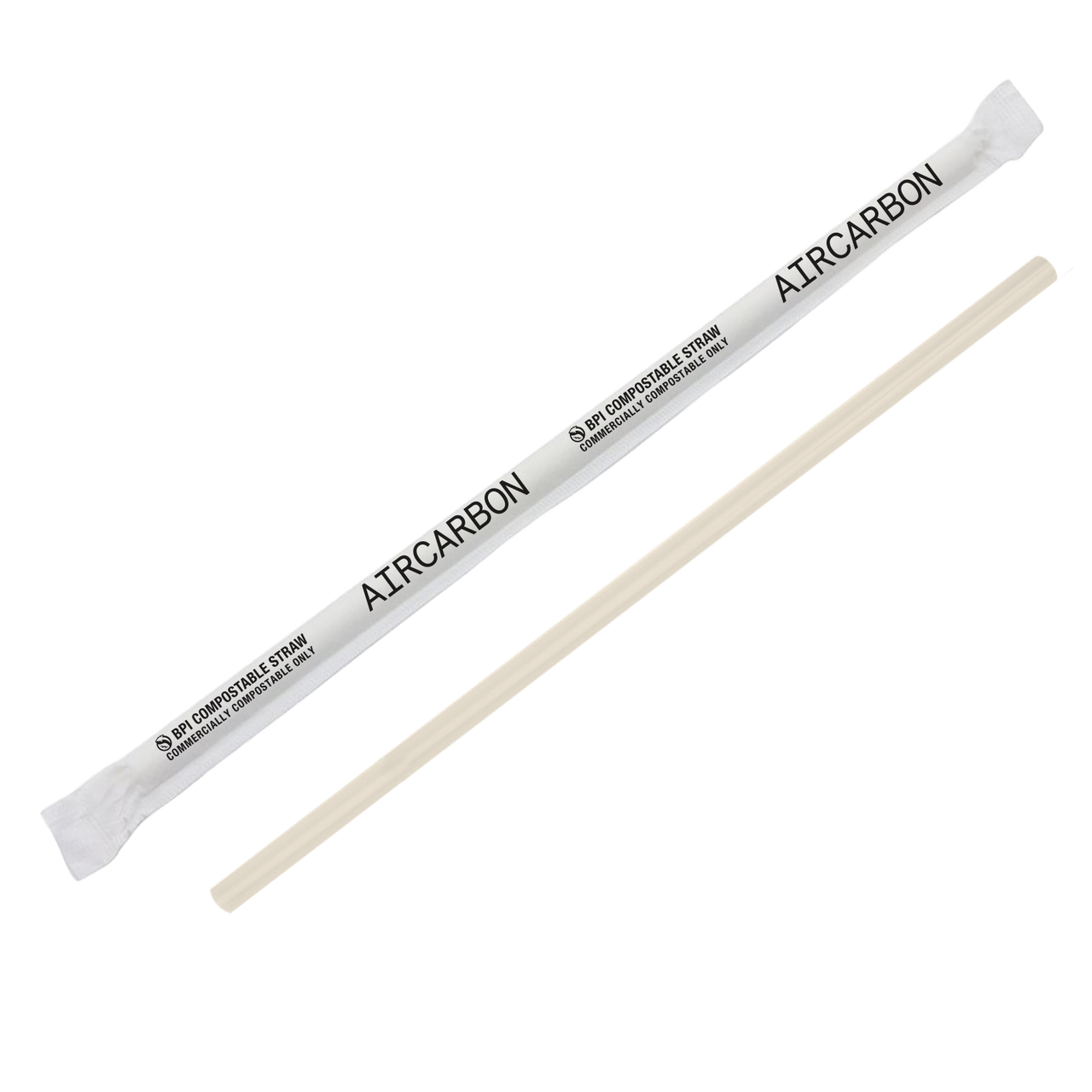 Giant Straw 8.25 IN Air Carbon Natural Wrapped 2400/Case