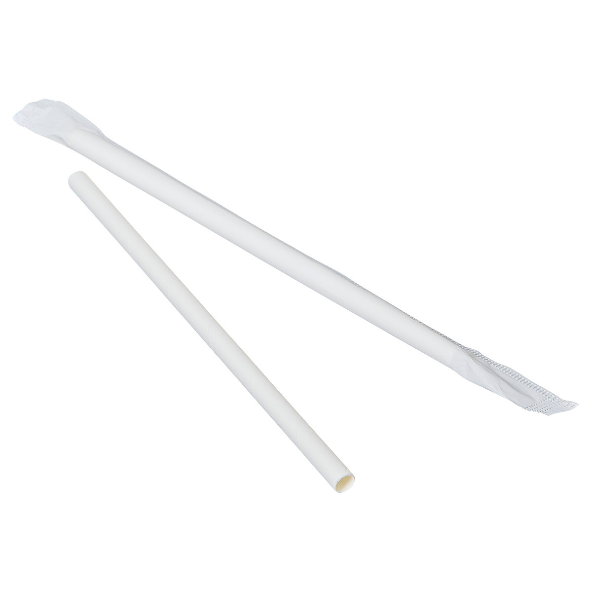 Victoria Bay Jumbo Straw 5.75 IN Paper White Wrapped 12000/Case