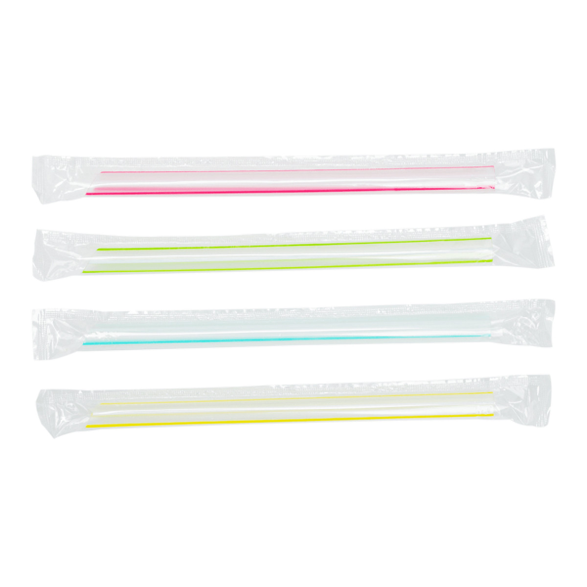 Colossal & Boba Straw 7.5 IN Assorted Neon Wrapped 2000/Case
