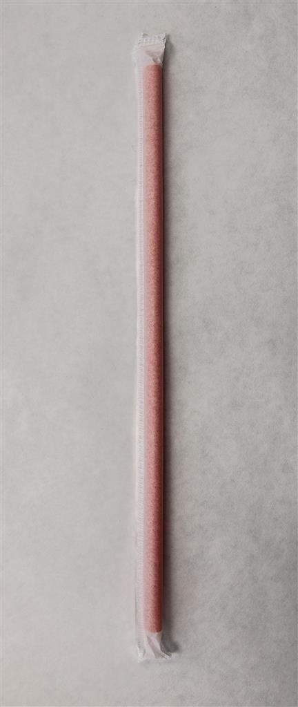 Giant Straw 10.25 IN Red Wrapped 1200/Case