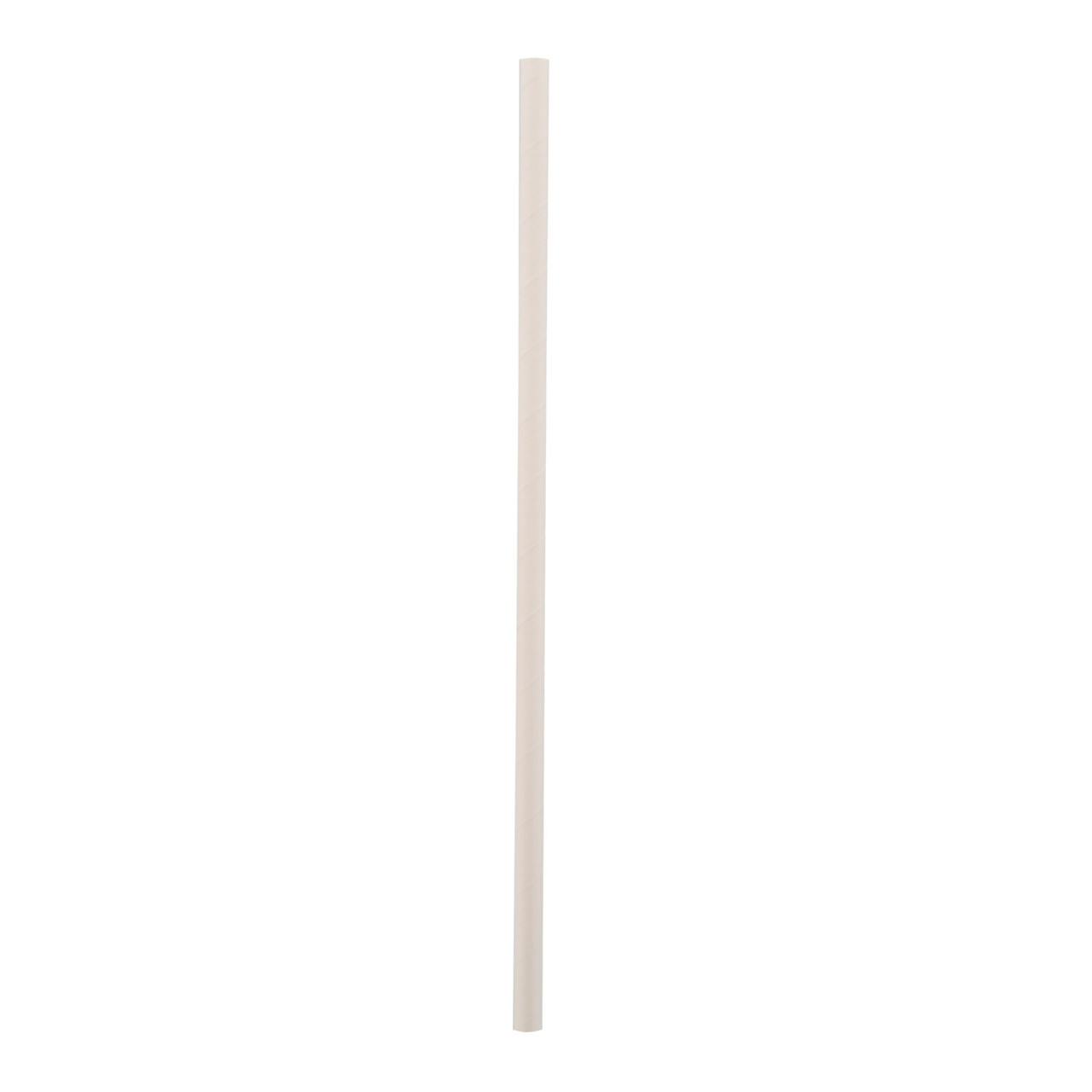 PrimeWare® Giant Straw 10.25 IN Paper White Unwrapped 300 Count/Pack 8 Packs/Case 2400 Count/Case