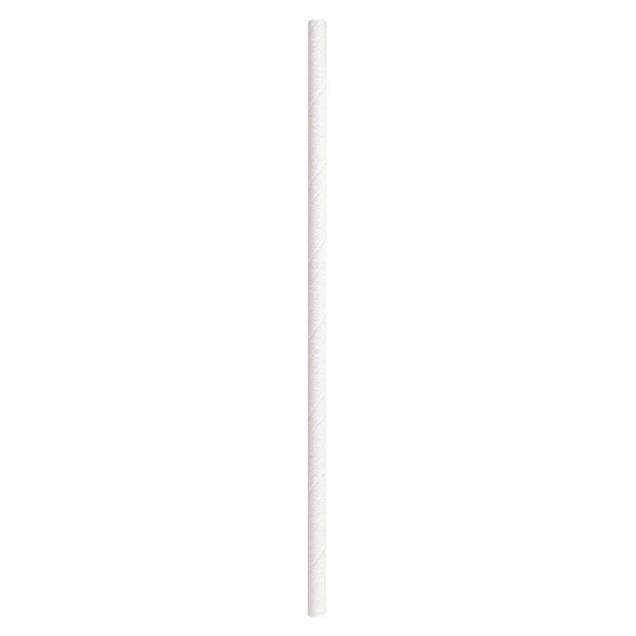 Aardvark® Jumbo Straw 7.75 IN Paper White Unwrapped Bulk 4800/Case