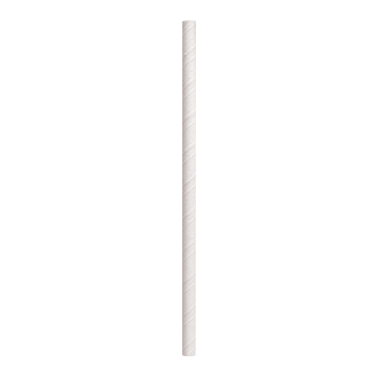 Giant Straw 7.75 IN Paper White Unwrapped 2800/Case