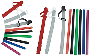 For 25OZ Half Yarder Straw Plastic Black 500/Case