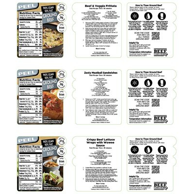 Ground Beef 90/10 Easy Fresh Cooking Label 1000/Roll