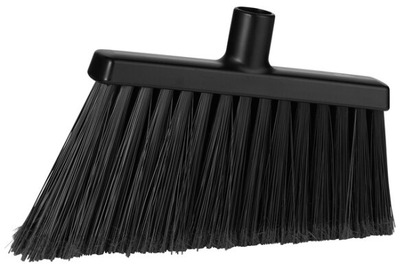 Vikan® Broom Head 11.4X1.6X8.7 IN Black PP Stainless Steel Polyester PET Angled Split Bristle 1/Each