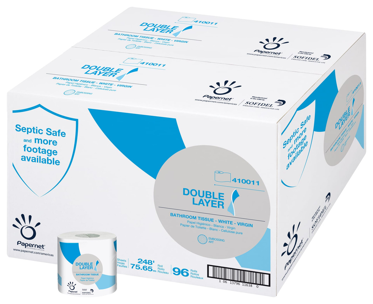 Heavenly Choice Toilet Paper & Tissue Roll 3.5IN X248FT 1PLY White 4.33IN Roll 1.61IN Core Diameter 96 Rolls/Case