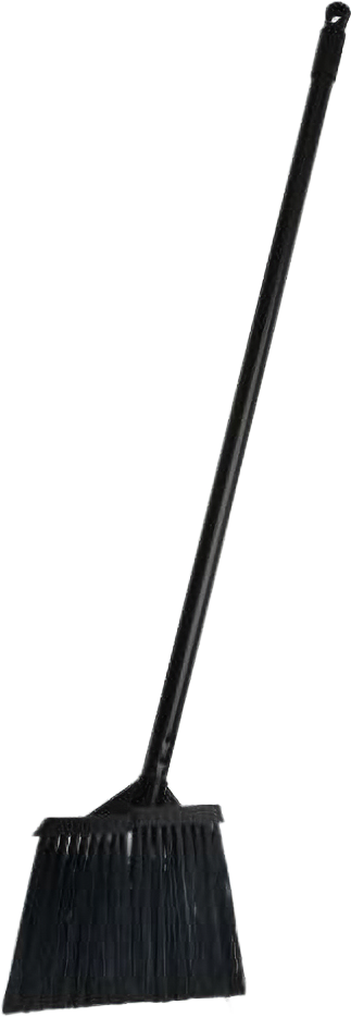 Victoria Bay Lobby Broom Small (SM) 30IN Black Vinyl Coated Metal PP Angled Flagged 1/Each