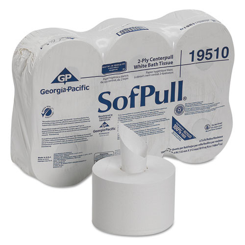 Sofpull® Toilet Paper & Tissue Roll 2PLY Soft Centerpull 925 Sheets/Roll 6 Rolls/Case 5550 Sheets/Case