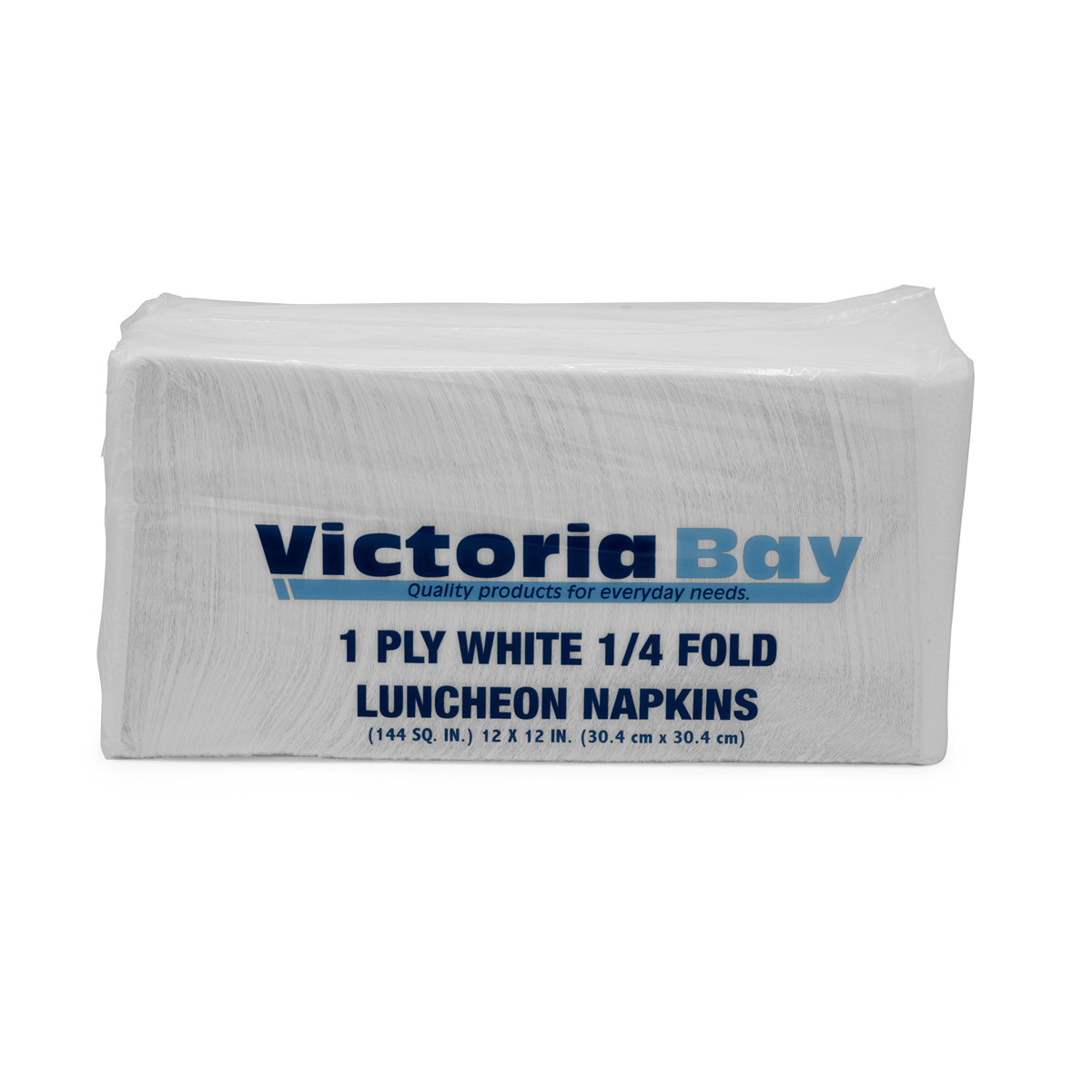 Victoria Bay Luncheon Napkins 12X12 IN White Paper 1PLY 1/4 Fold 6000/Case