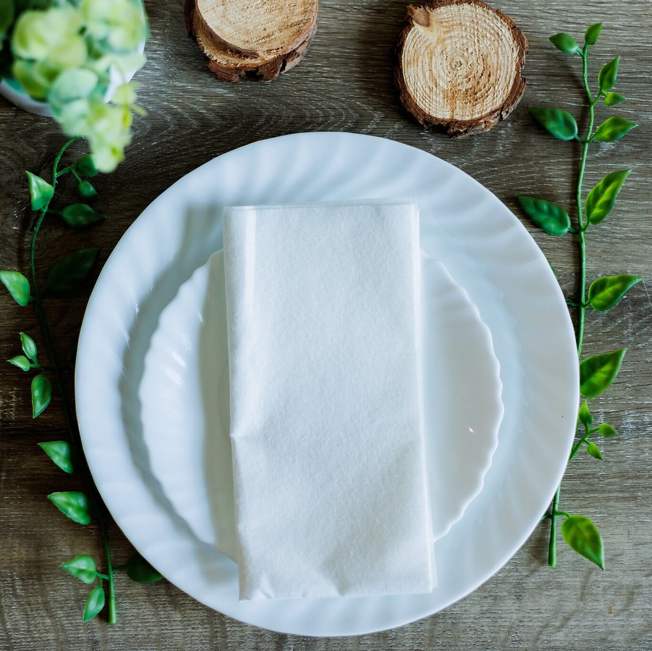 Dinner Napkins 16X16 IN White Airlaid Paper Flat Pack 1000/Case