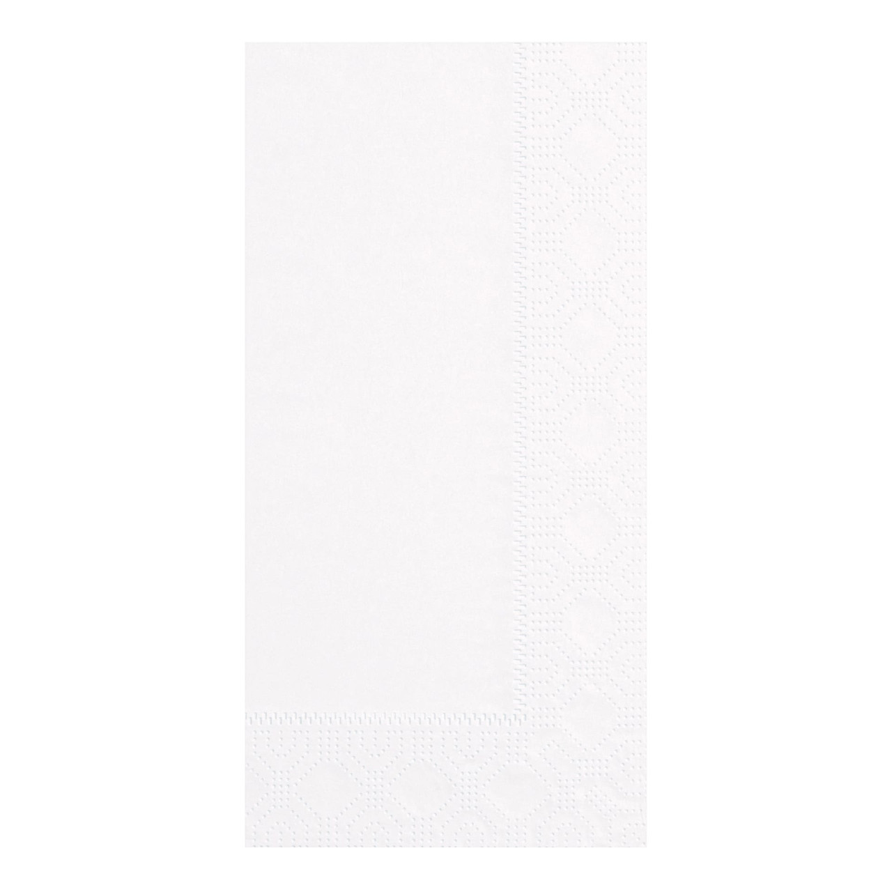 Dinner Napkins 15X17 IN White Regal Paper 2PLY 1/8 Fold Embossed 1000/Case