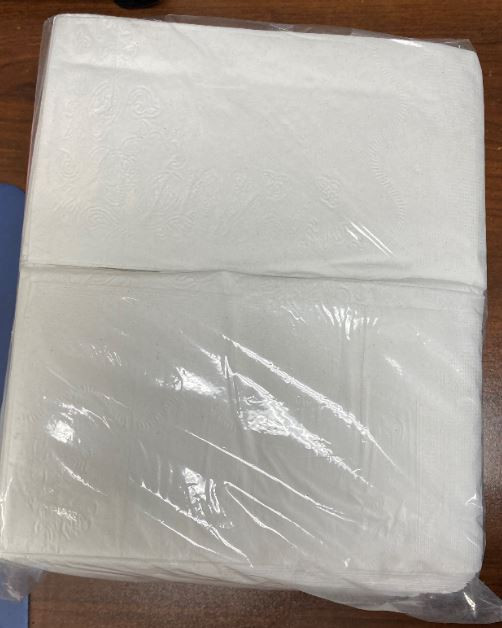 Dinner Napkins 14.75X17 IN White Paper 1PLY 1/8 Fold 3000/Case