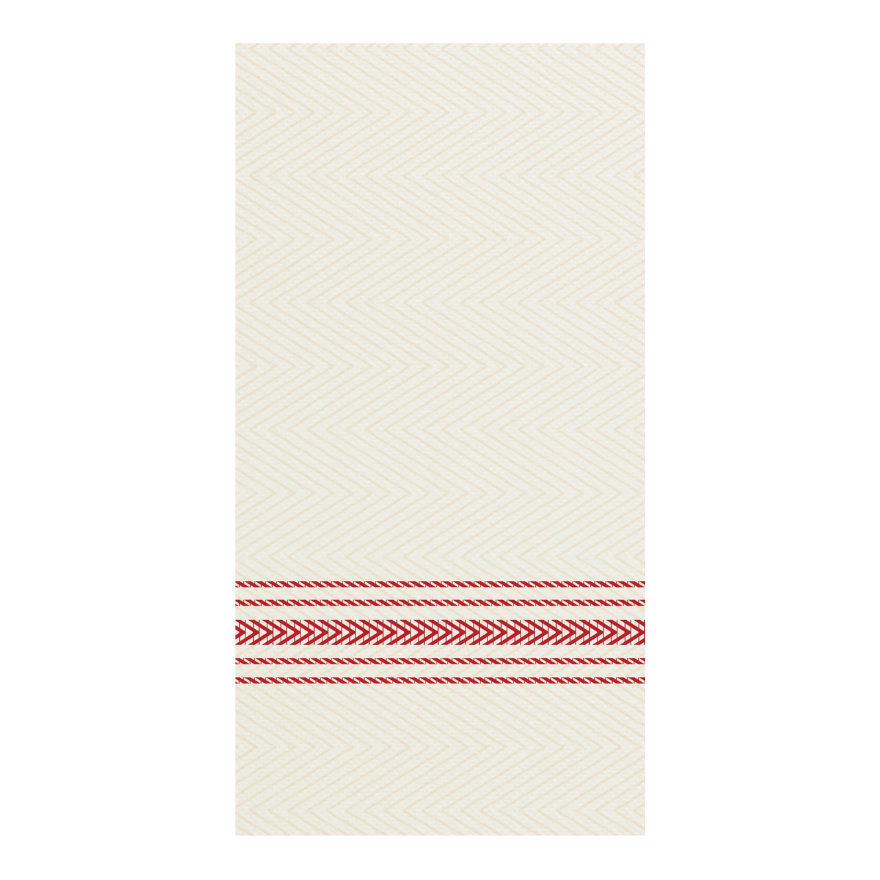 Dinner Napkins White Red Dishtowel Print Paper UltraPLY 800/Case