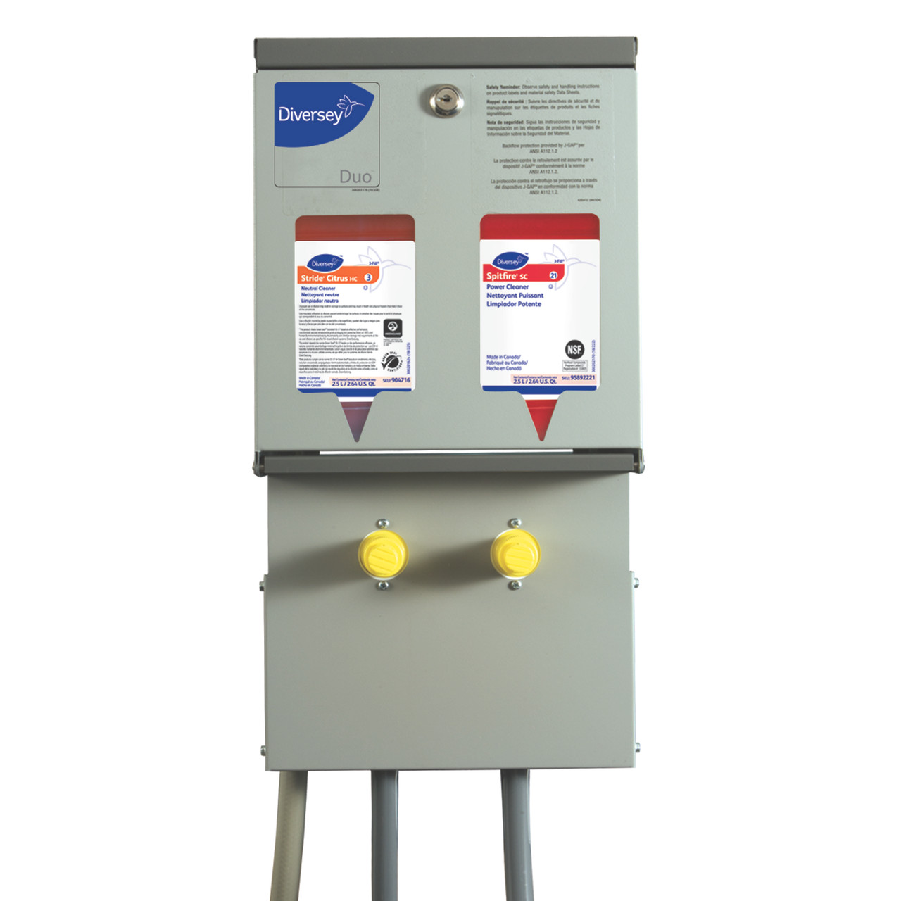 J-Fill® Duo Chemical Management System 2 Product Plastic Beige Wall Mount, Locking 1/Each