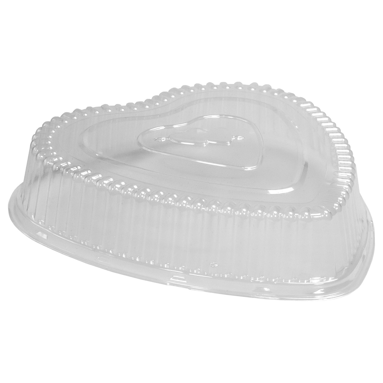 Lid Dome 9X10X1.5 IN Plastic Clear Heart For Pan 100/Case