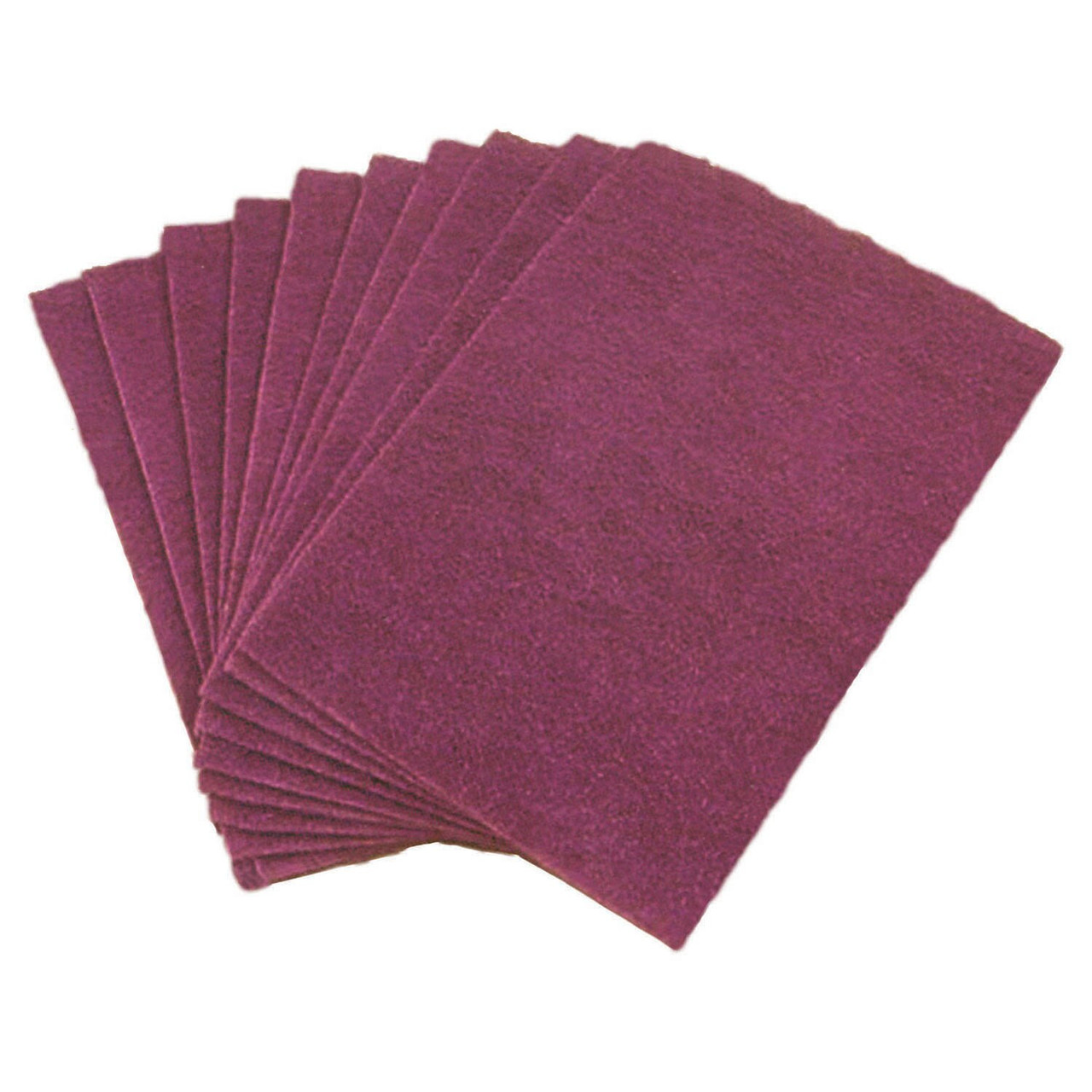 SKILCRAFT® Scouring Pad 6X9 IN Medium Duty Nylon Maroon Rectangle 20/Box