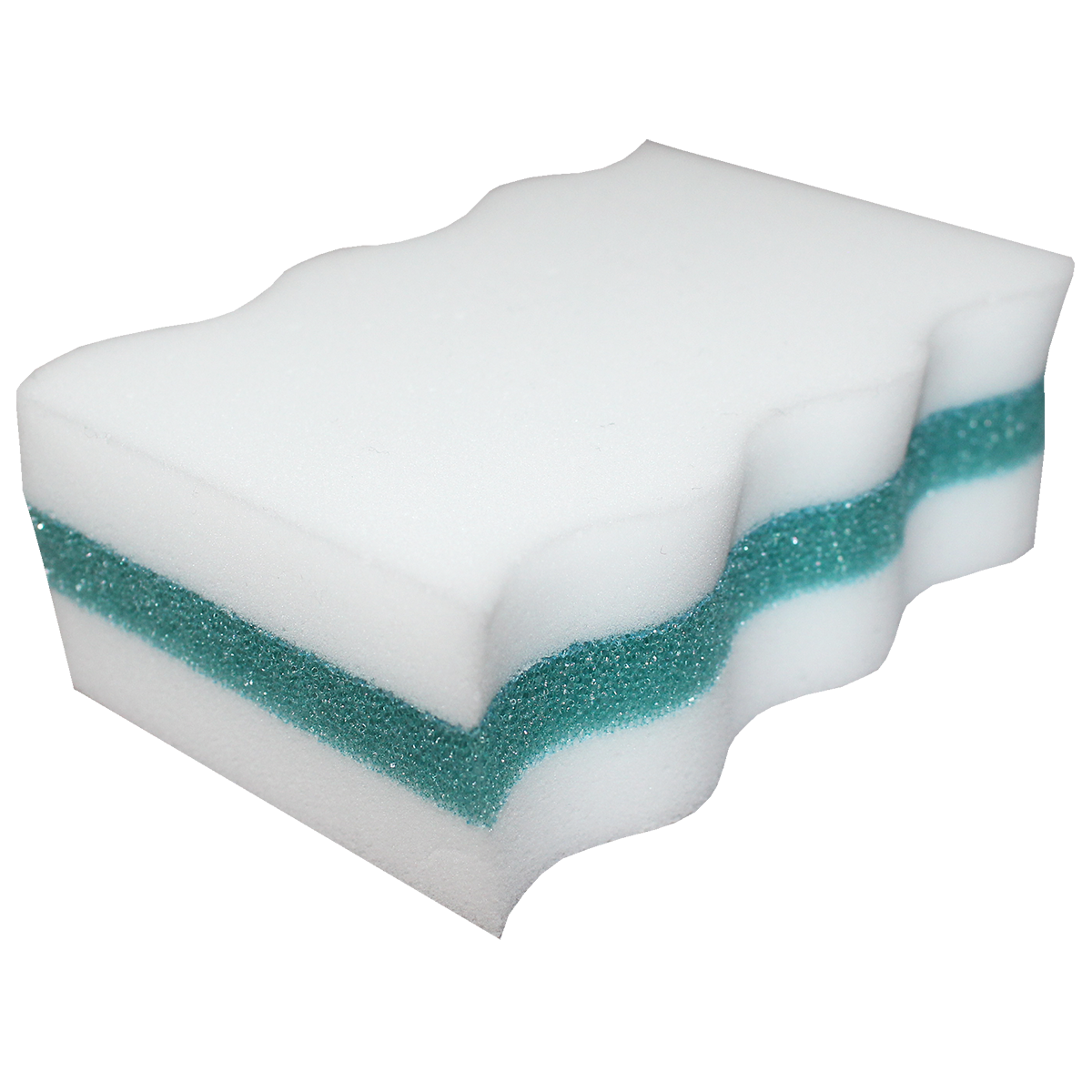 Multipurpose Scrubbing Sponge 4.33X2.75X1.55 IN Melamine Foam White Blue Eraser Pad 24/Box