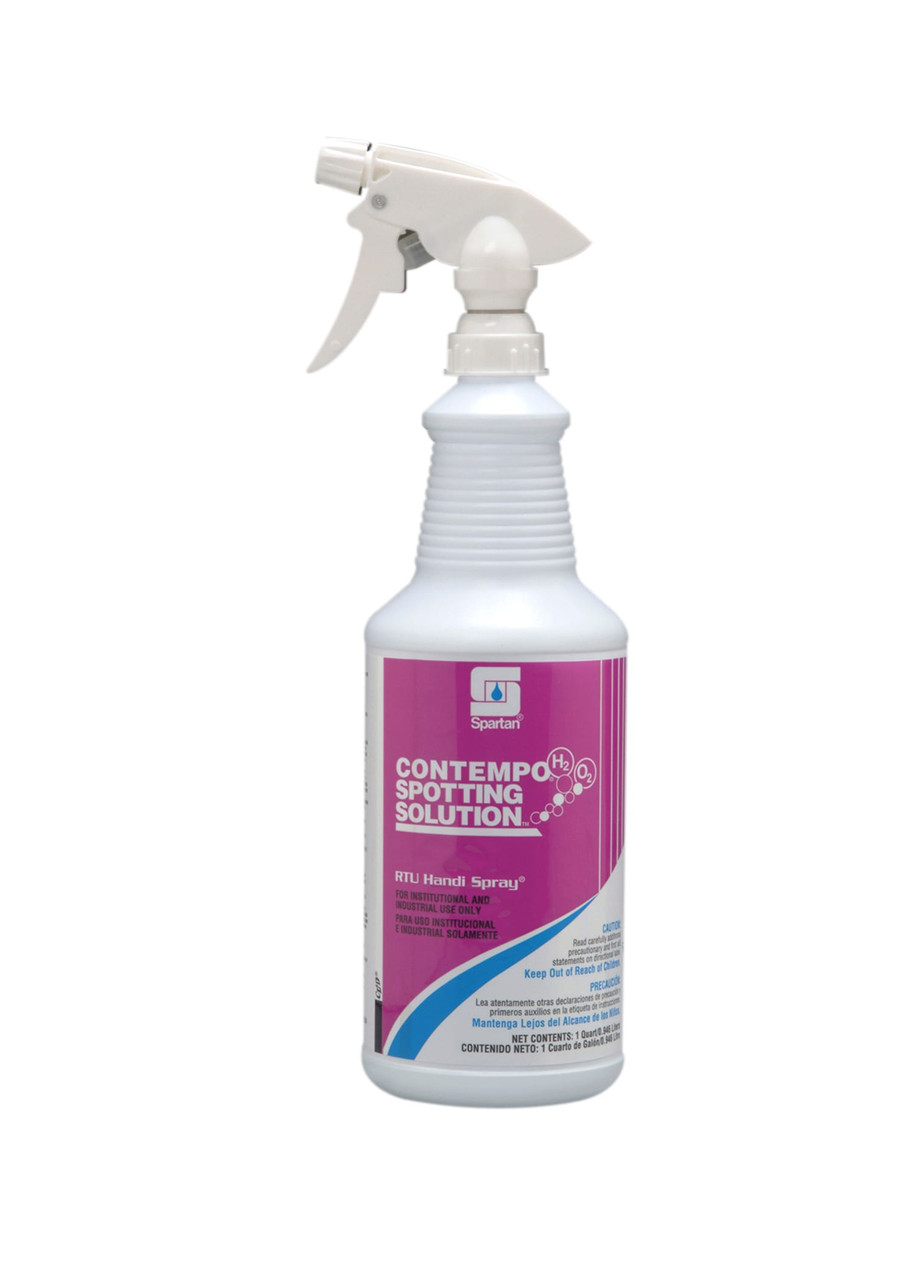 Contempo® H2O2 Spotting Solution Unscented Carpet Spotter 1 QT Mild Acid RTU Hydrogen Peroxide 12/Case
