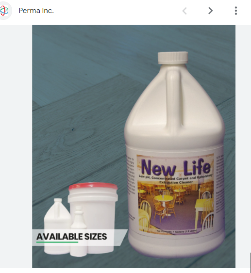 New Life Carpet Extraction Cleaner 1 GAL Upholstery 4/Case