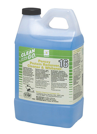 Peroxy Protein Remover, Cleaner & Whitener 16 Mild Scent Food Processing Detergent Cleaner 2 L Acidic Liquid 4/Case
