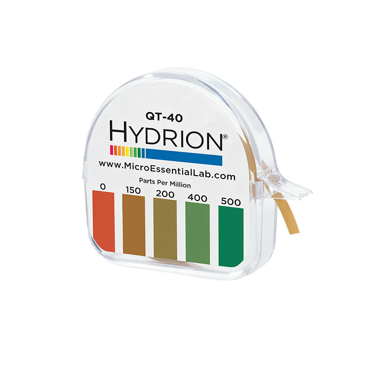 Hydrion® Quaternary pH Test Strips 0, 150, 200, 400, 500 PPM Range Test 10/Case