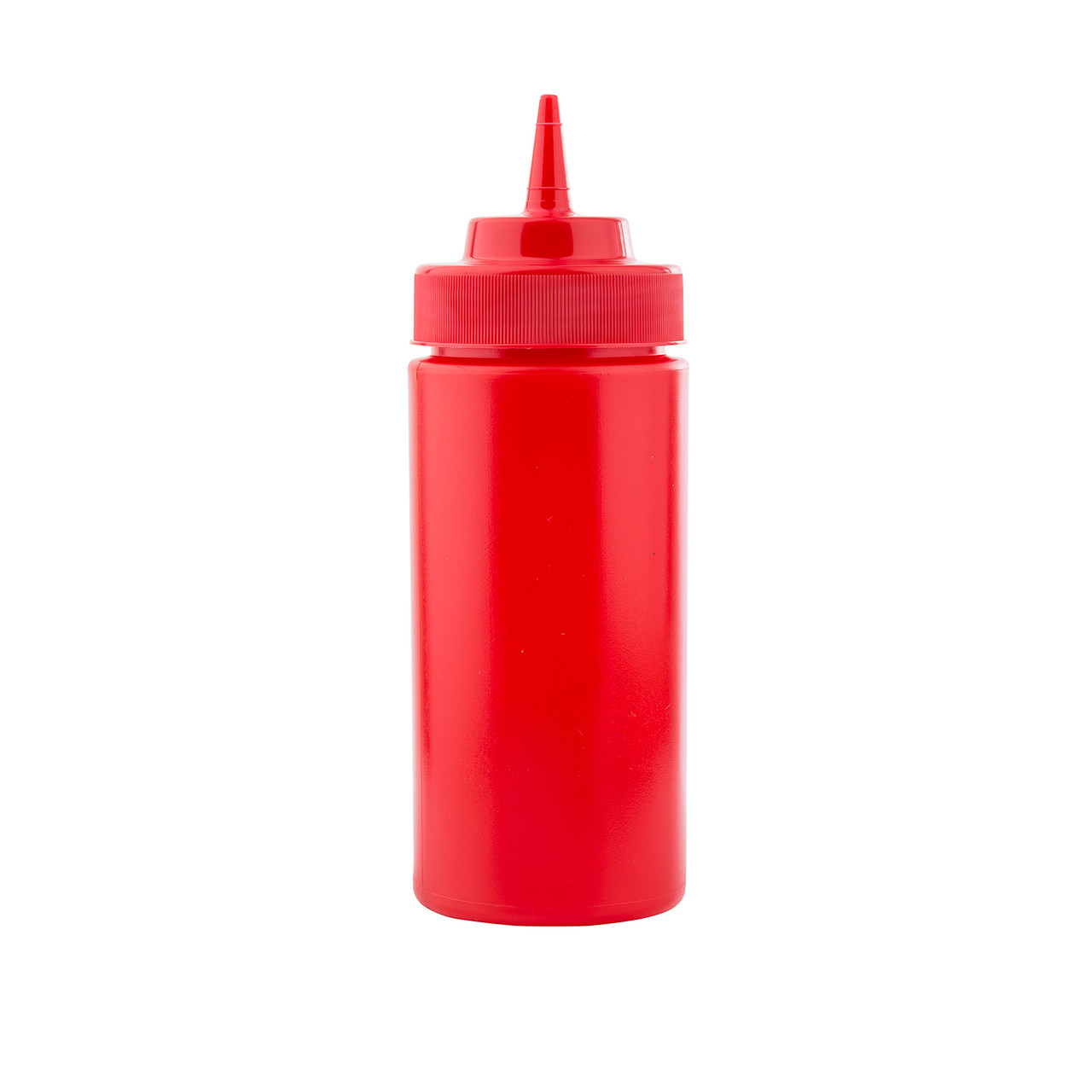 Bottle 16 OZ 2.75X8 IN LDPE Red Wide Mouth Dishwasher Safe Squeeze 1/Each