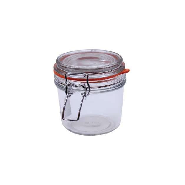 Jar 12 OZ Glass Resealable Clamp Style 4/Set