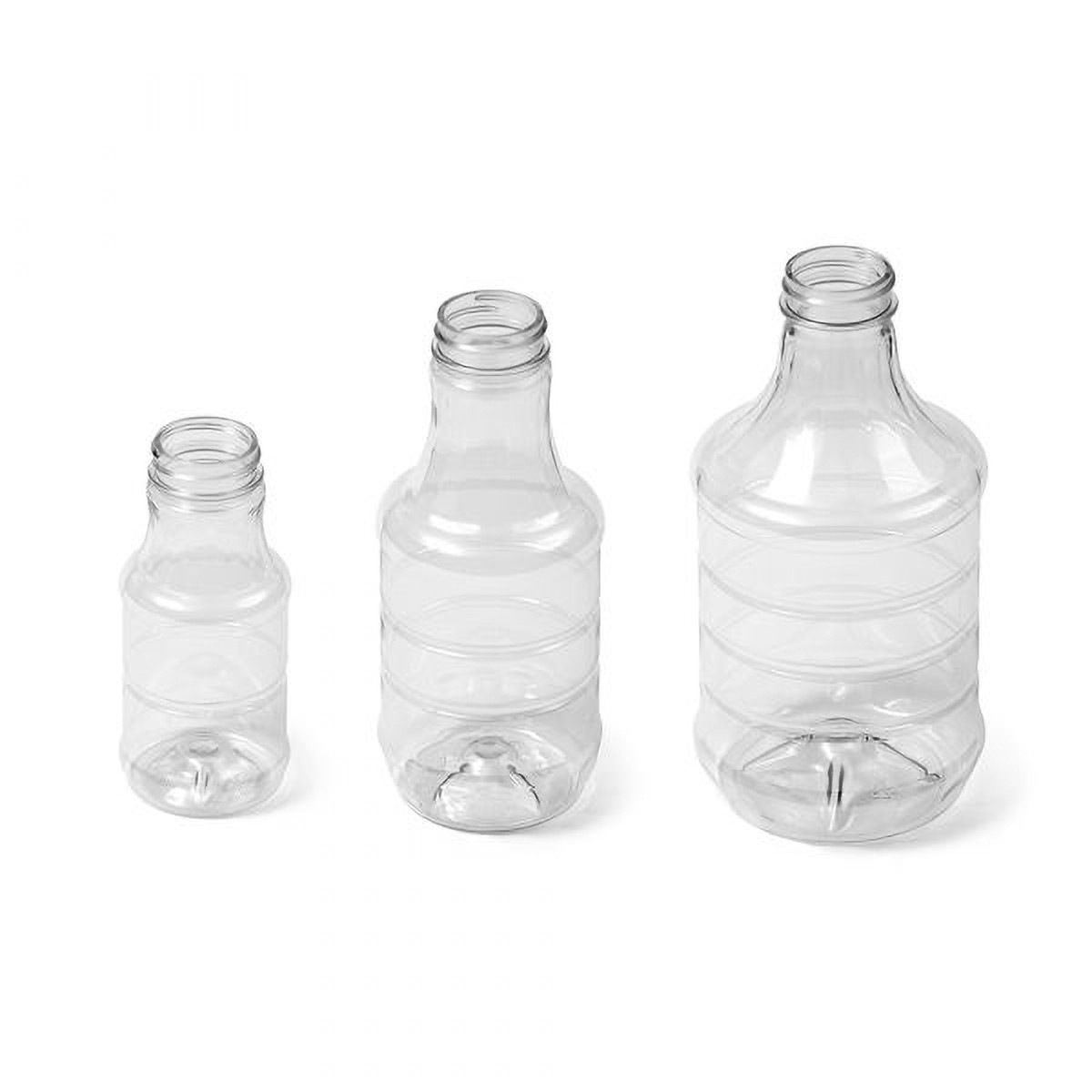 BBQ Sauce Bottle 18 OZ 2.50X7.250 IN PET Clear Black Flip-Top 125/Case