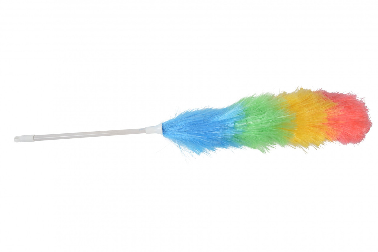 Duster 24 IN White Blue With Handle Reusable 1/Each