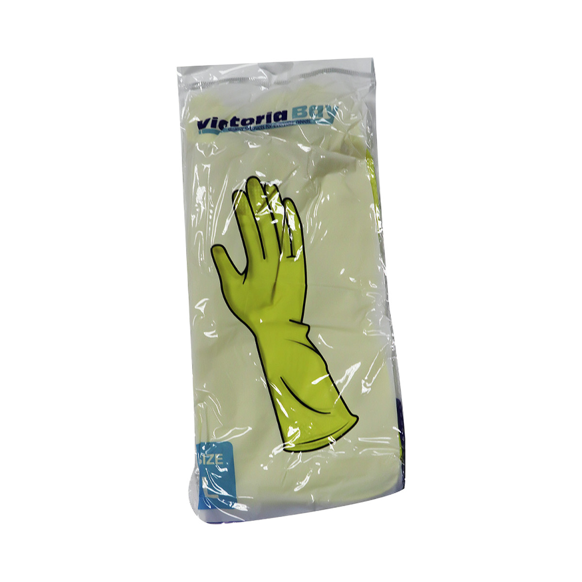 General Purpose Gloves Large (LG) Yellow 1.38MIL Rubber Latex Flock Lined 144/Case