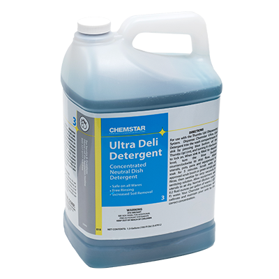 Ultra Deli Dish Detergent 1.5 GAL Liquid Ultra Concentrate For Compartment Sinks 3/Case