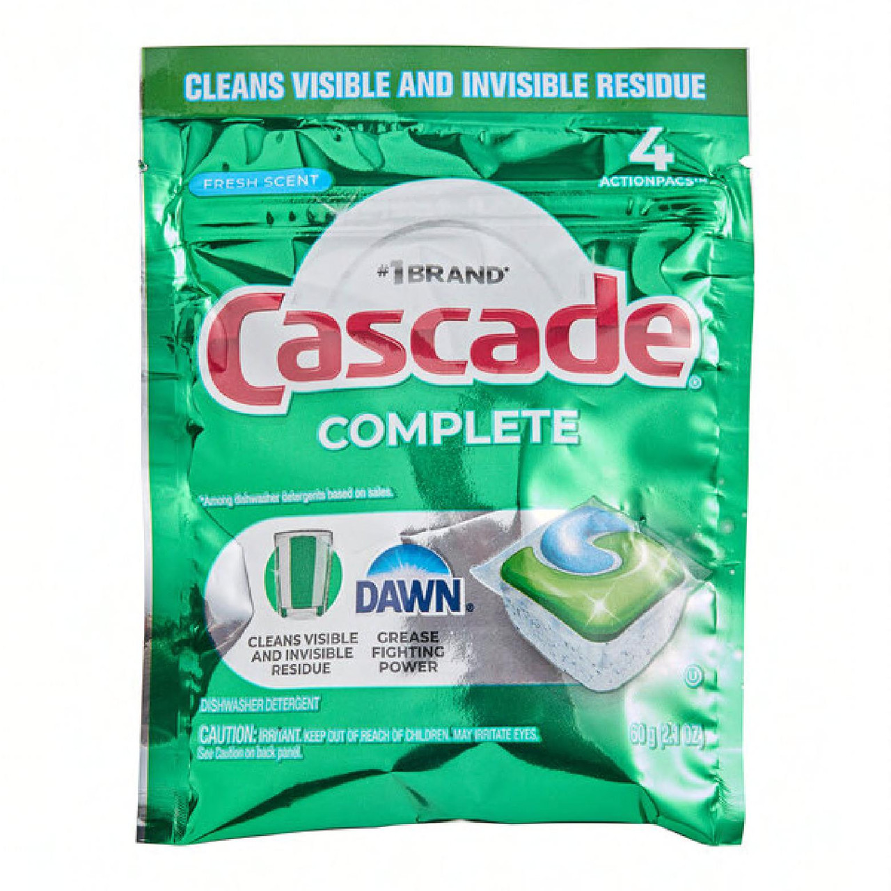 Cascade® ActionPacs Fresh Scent Dishwasher Tabs Complete Pods 120/Case